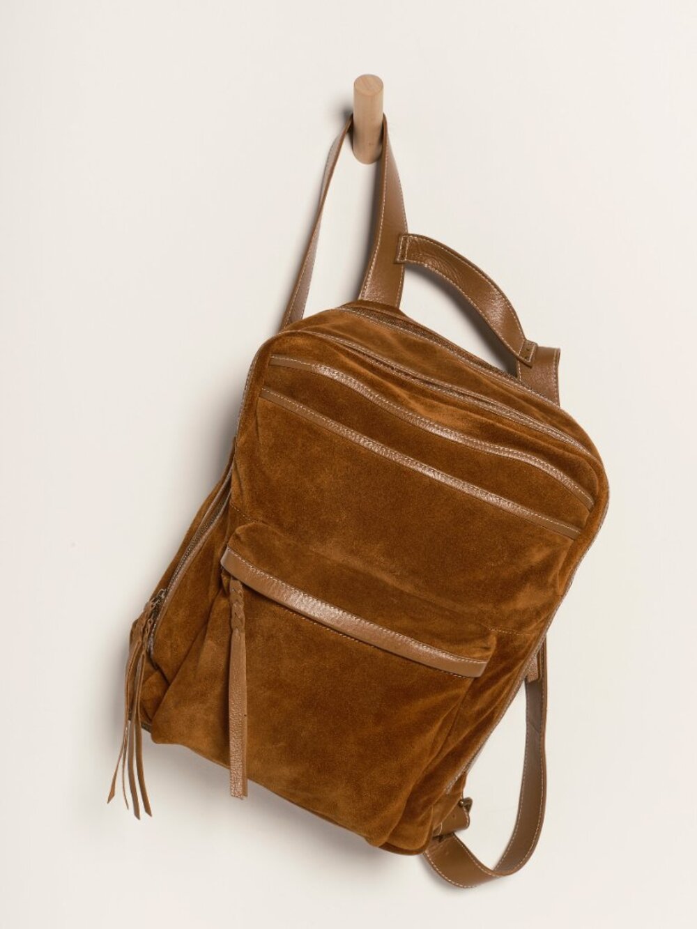 Free People Suede Brown Backpack - Picture 3 of 5